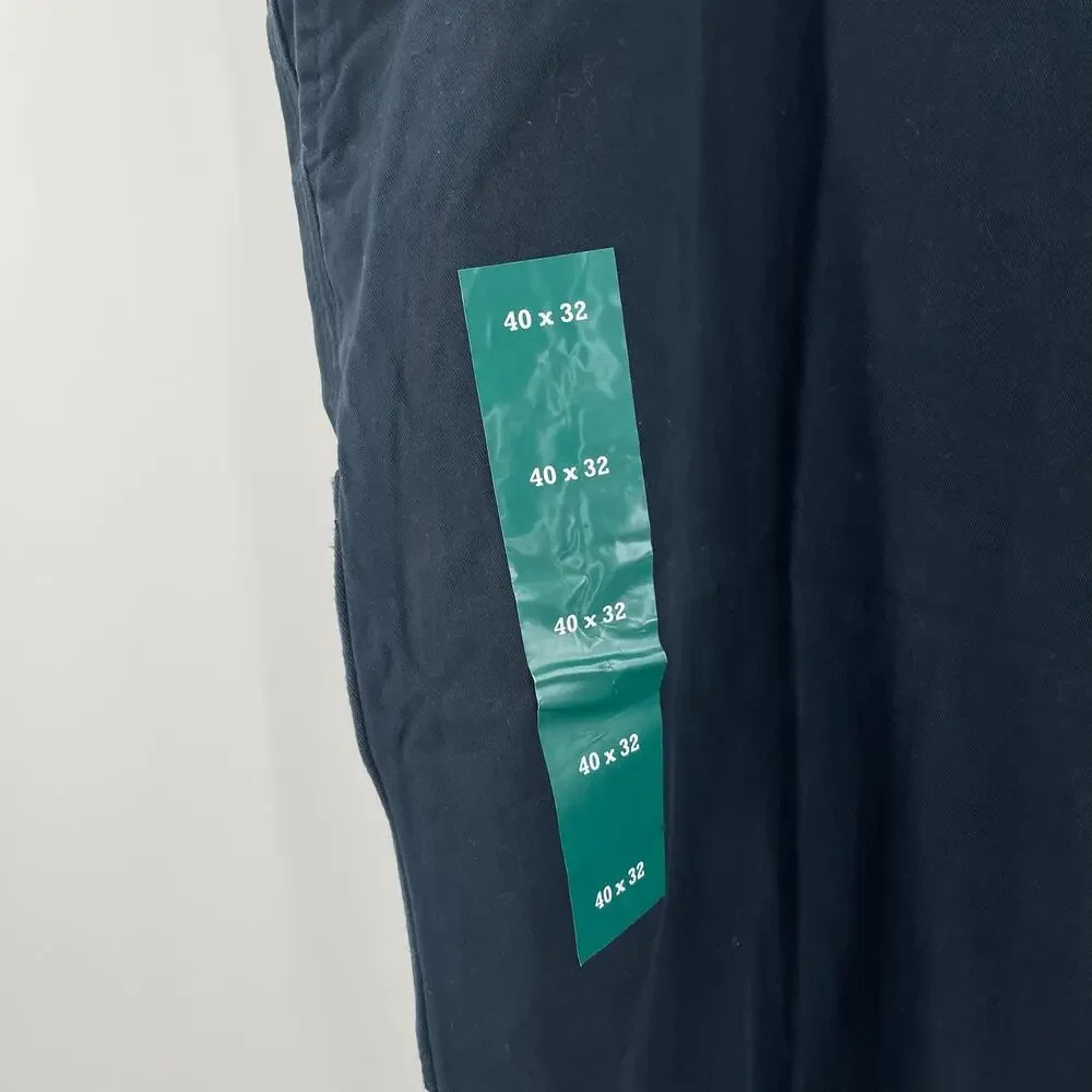 WEATHERPROOF Pants Size 40Wx32L Utility Chino Classic Straight NWT Navy Office